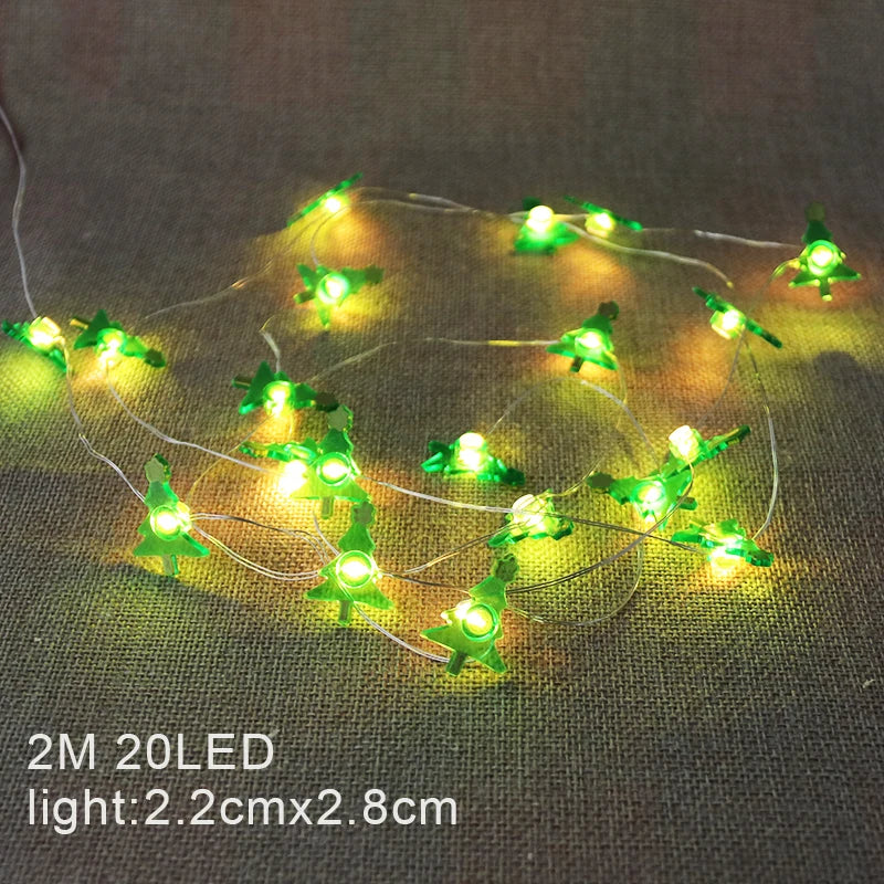 Christmas LED String Lights Santa Claus Snowflakes Snowman Xmas Tree Fairy Lights Garland Christmas Decorations for Home Navidad