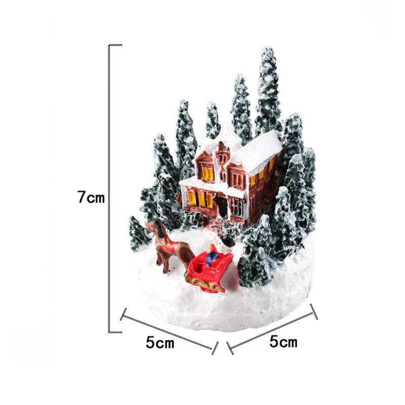 Christmas Decorations LED Night Lights Luminous Micro Landscape House Children's Creative Gift Christmas New Year Ornaments