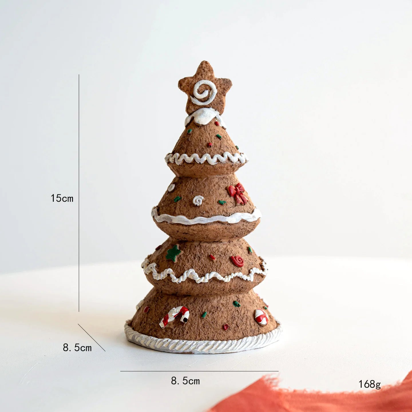 Christmas Tree Figurine Resin Tabletop Xmas Tree Statue Desktop Ornament for Home Living Room Christmas Party Decoration