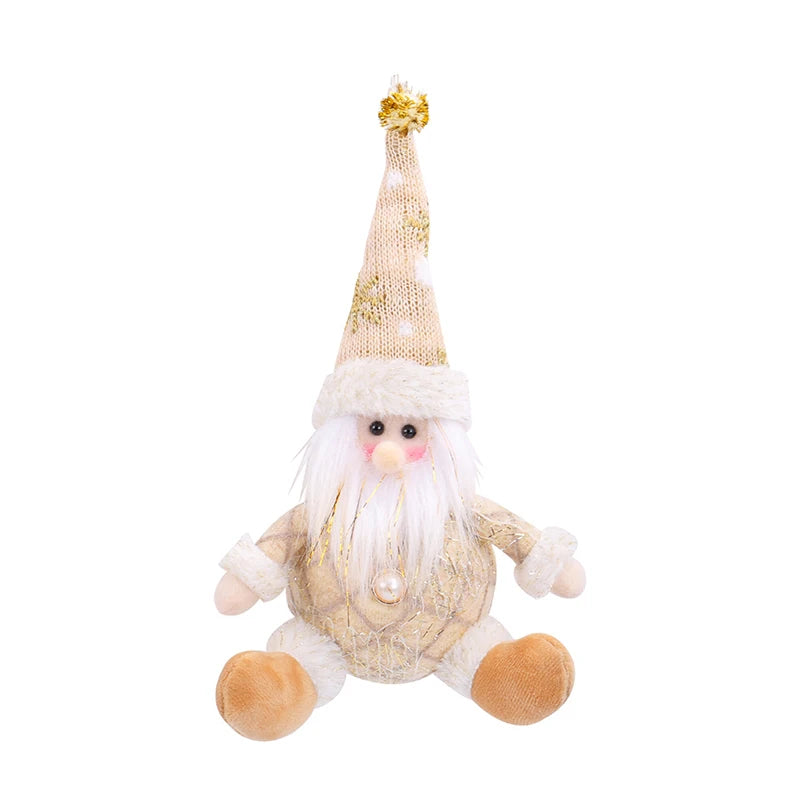 Christmas Tree Hanging Ornaments, Doll Decoration, Santa Claus, Hanging Pendant for Walls Windows and Doors, Cute