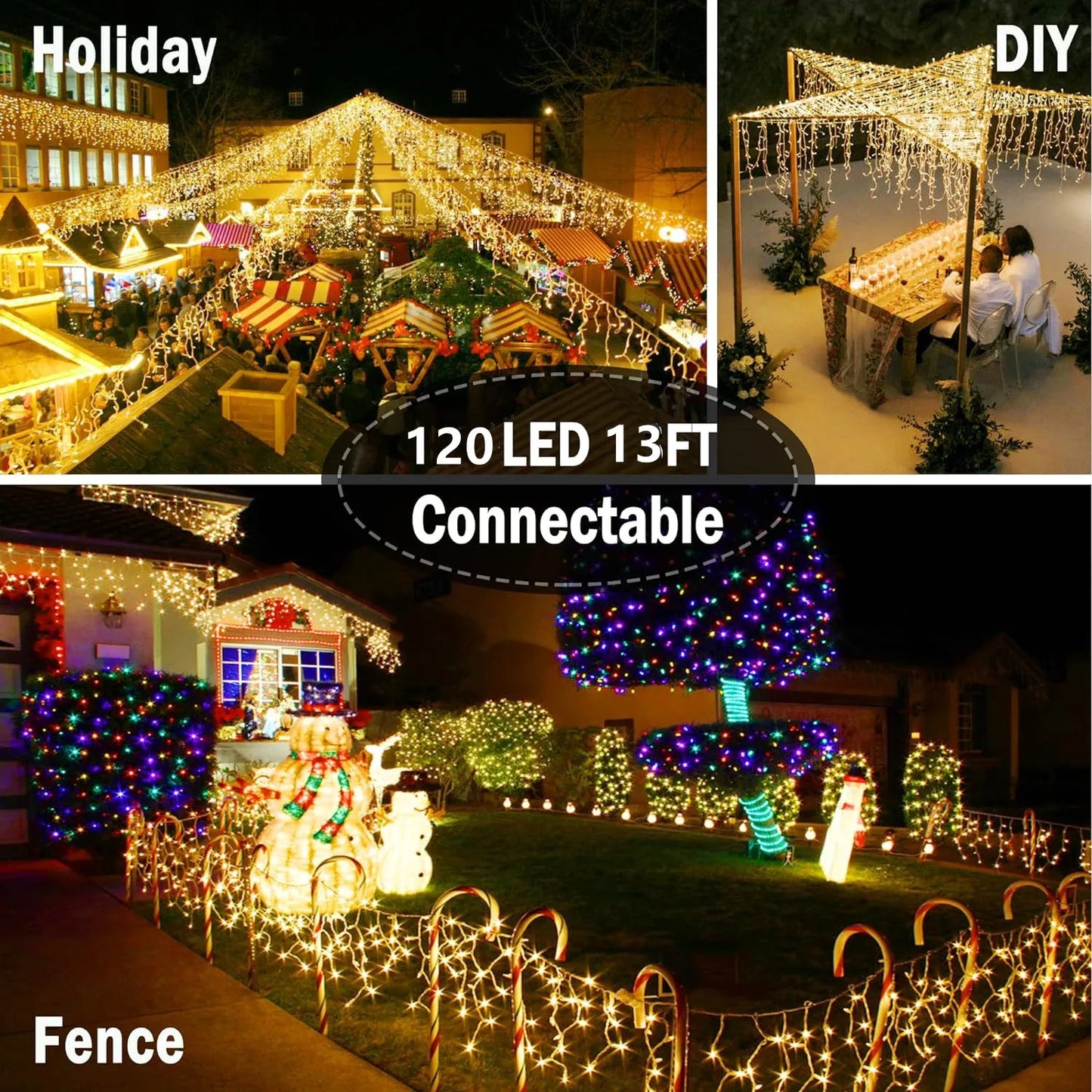 LED Icicle Curtain Lights