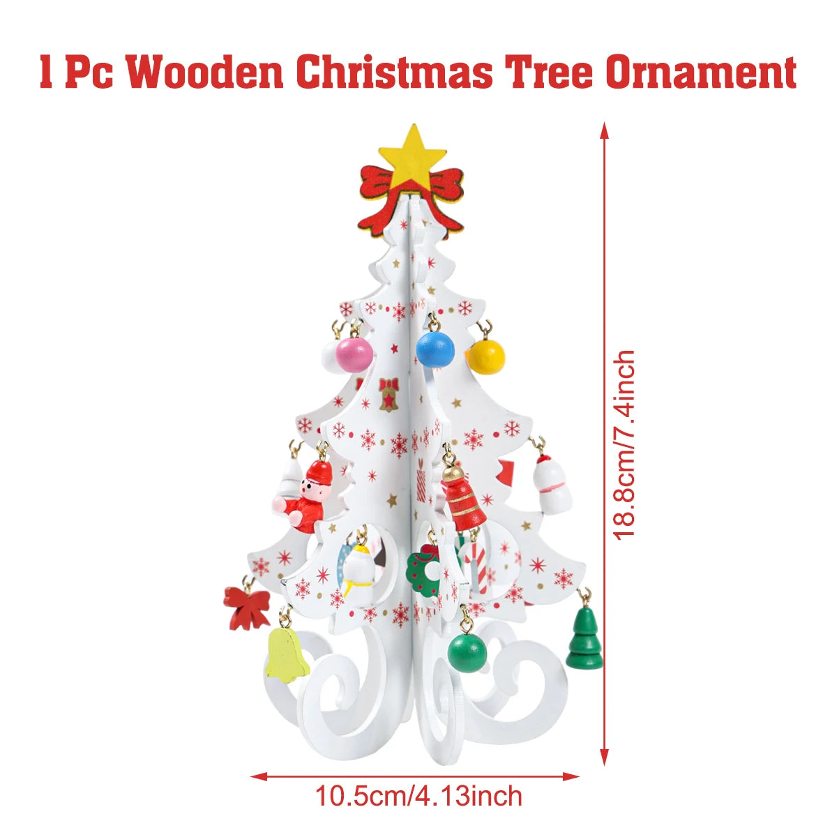 Christmas DIY Tree wooden Ornament Happy 2026 New Year DIY Table Home Decoration Xmas Navidad Merry Christmas Mini Trees