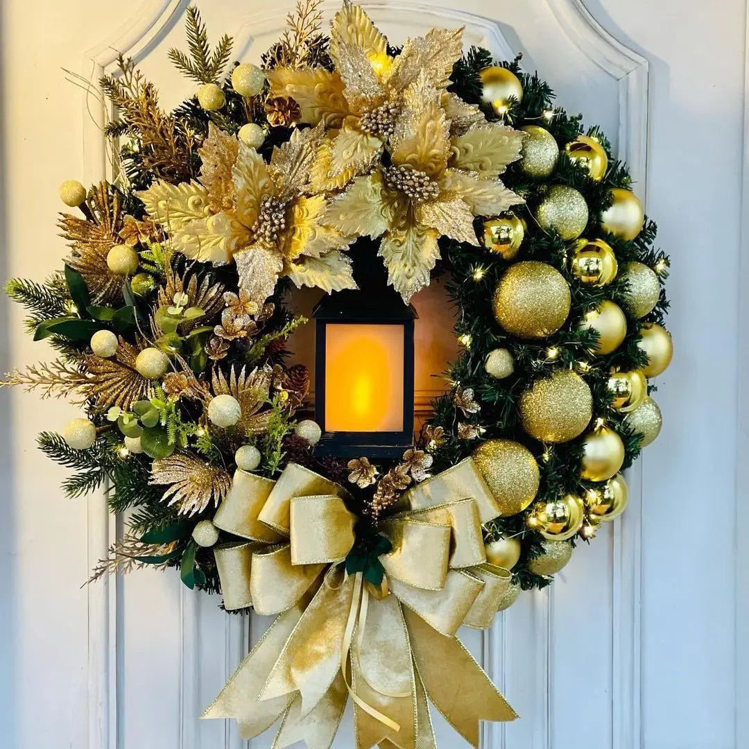 45CM Golden Christmas Wreath