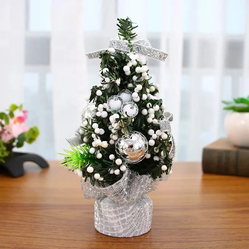 Christmas Tree Decorations 20cm Artificial Xmas Tree Desktop Ornaments for Home Christmas Decoration 2025 Navidad New Year Gifts