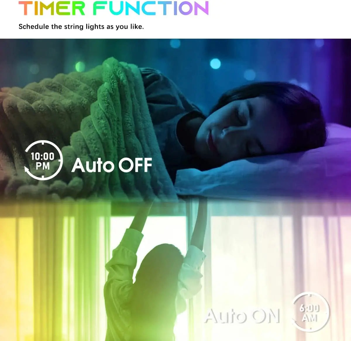 Smart LED String Lights RGB Christmas Decoration APP Remote USB Garland Curtain 3M Fairy Lamp Wedding Holiday Bedroom Outdoor