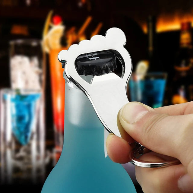 Baptism Gifts for Guests Christening Souvenirs Personalized Foot Shaped Keychain Bottle Openers 1st Birthday Favors