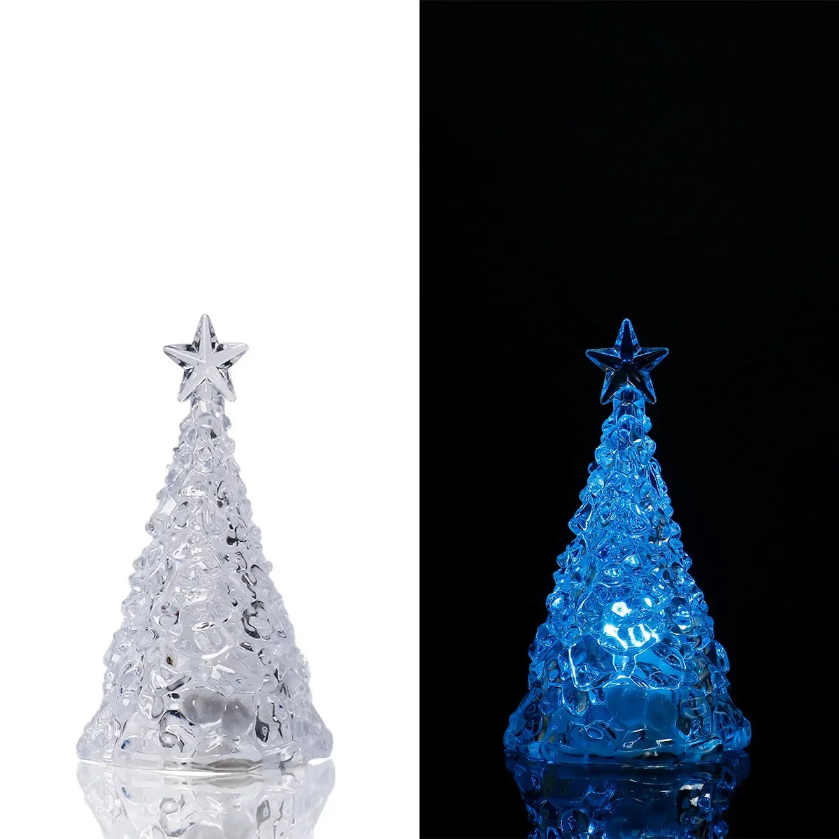 Christmas Tree With Lights Mini Christmas Trees With Led Lights Clear Crystal Table Tree Ornaments For Christmas Decorations