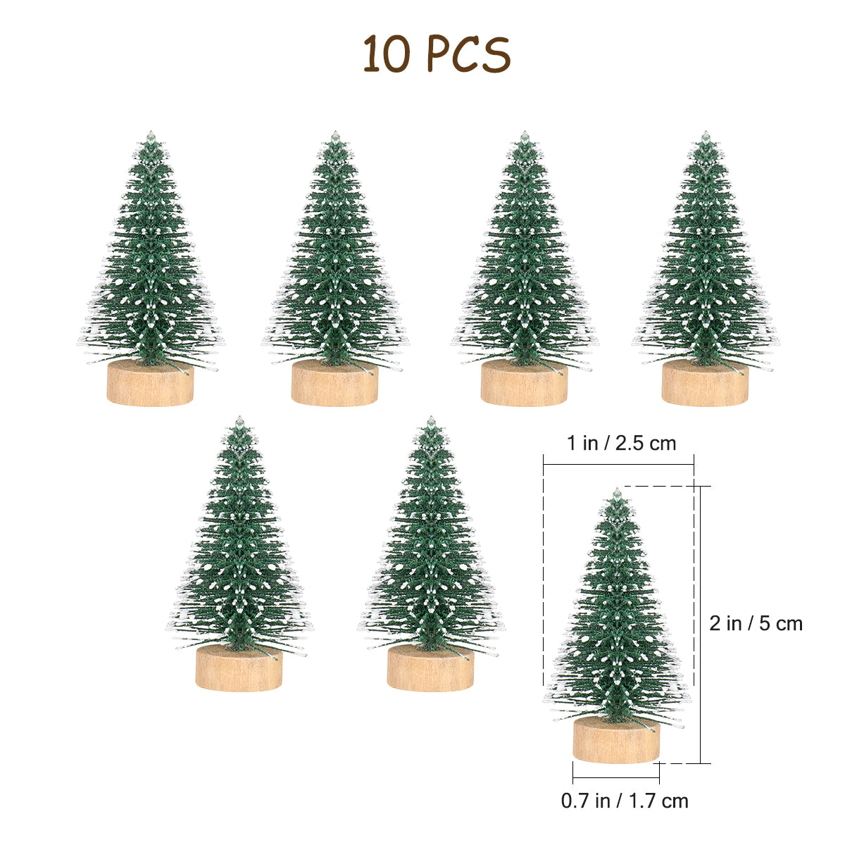 Christmas Tree Ornaments Decorations Mini Hoiday Trees Crafts Snow Frost Bamboo Artificial Indoor Fake Pine Holiday