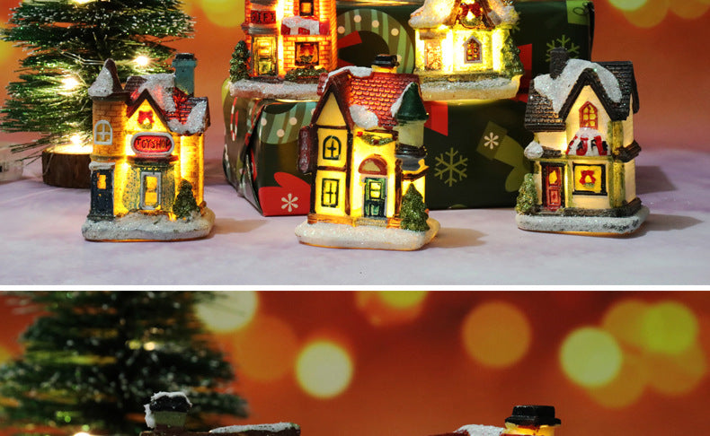Christmas House Light Decorations For Home Ornaments Kids Xmas Gift New Year 2024 Navidad Decor Bedroom Night Light With Battery