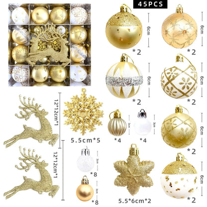 Christmas Balls Ornament Set Xmas Tree Hanging Pendant 2024 Christmas Decoration for Home New Year Gift Navidad Decors