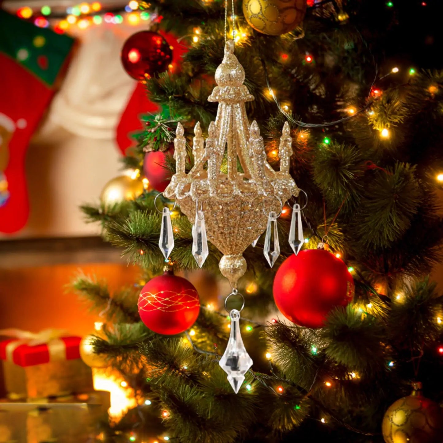 Christmas Tree Ornament Novelty Christmas Ornament for Party Engagement Cafe Decorative Pendant DIY Supplies Housewarming Gift