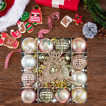 Christmas Balls Ornament Set Xmas Tree Hanging Pendant 2024 Christmas Decoration for Home New Year Gift Navidad Decors
