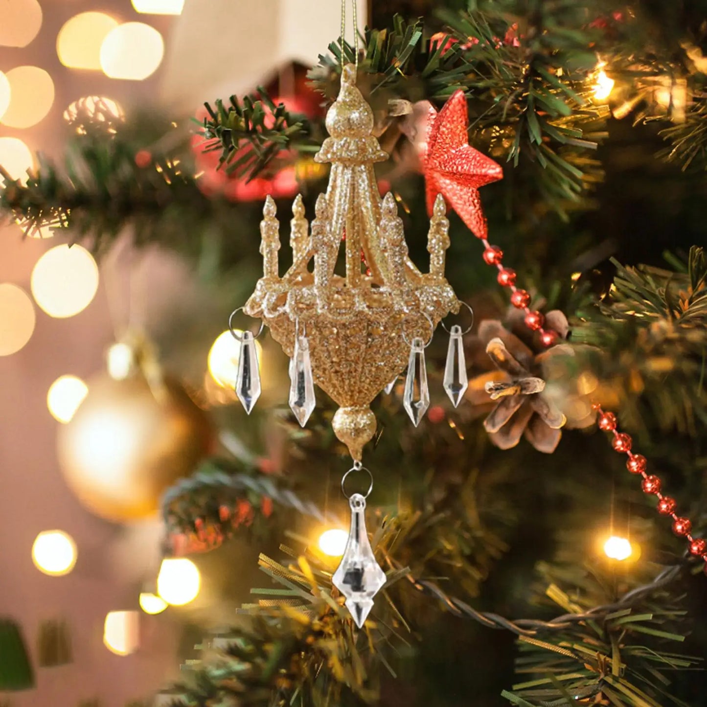 Christmas Tree Ornament Novelty Christmas Ornament for Party Engagement Cafe Decorative Pendant DIY Supplies Housewarming Gift