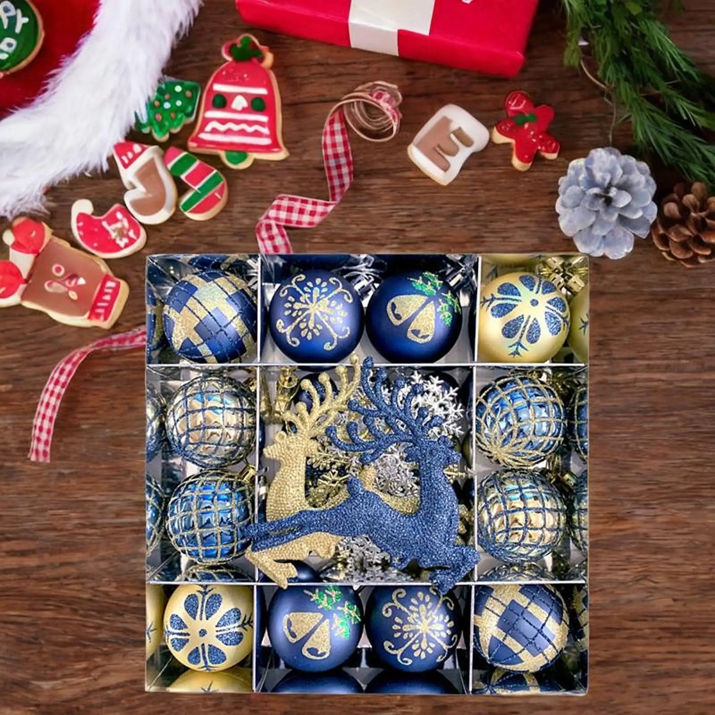 Christmas Balls Ornament Set Xmas Tree Hanging Pendant 2024 Christmas Decoration for Home New Year Gift Navidad Decors