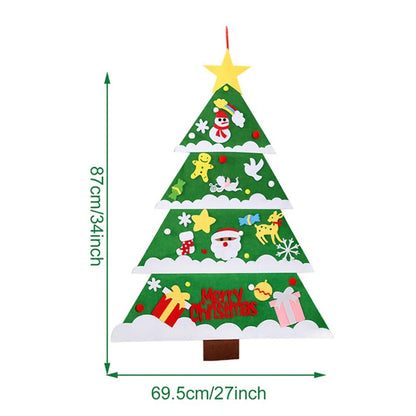 Kids DIY Felt Christmas Tree Merry Christmas Decorations For Home 2025 Christmas Ornaments Navidad 2026 New Year Gifts Xmas Tree