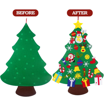 Kids DIY Felt Christmas Tree Merry Christmas Decorations For Home 2025 Christmas Ornaments Navidad 2026 New Year Gifts Xmas Tree