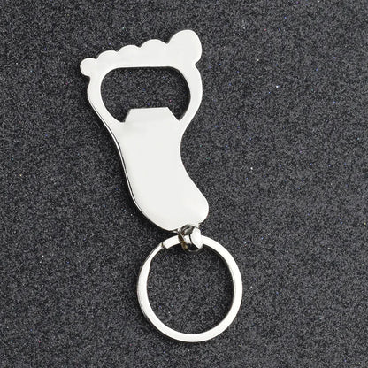 Baptism Gifts for Guests Christening Souvenirs Personalized Foot Shaped Keychain Bottle Openers 1st Birthday Favors