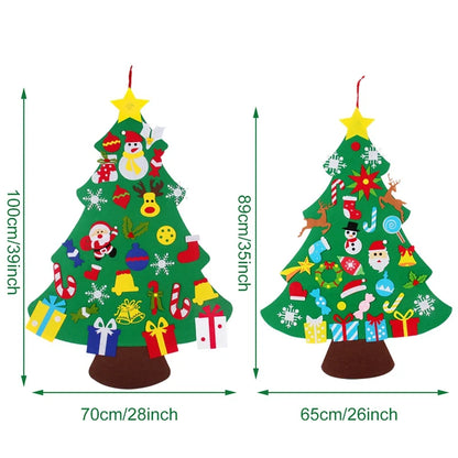 Kids DIY Felt Christmas Tree Merry Christmas Decorations For Home 2025 Christmas Ornaments Navidad 2026 New Year Gifts Xmas Tree