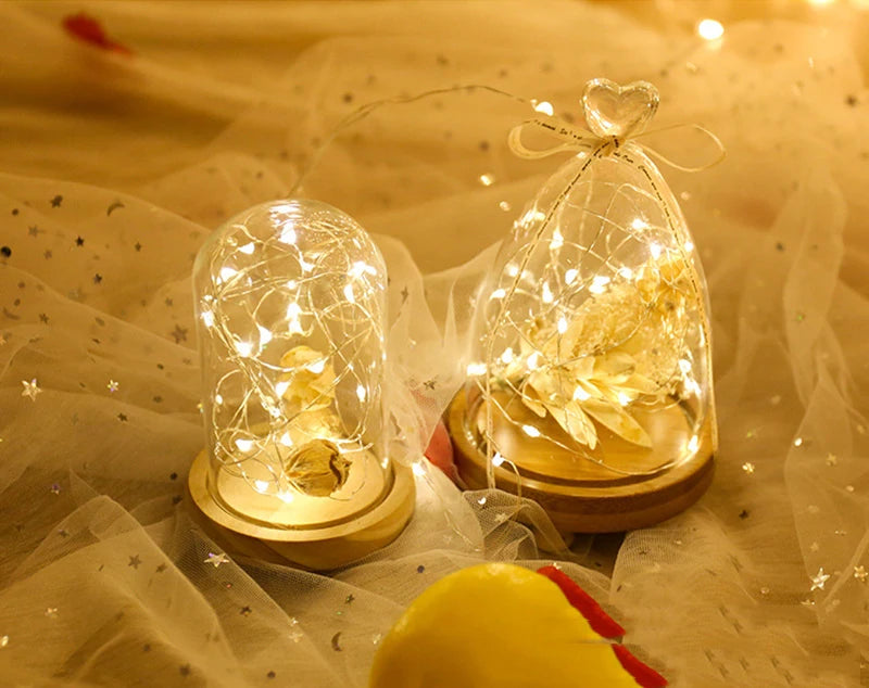Battery Powered Christmas Decoration String Lights 3Mode Holiday RGB Coloful Fairy Light for Room Copper Wire Bottle Light Strip