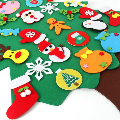 Kids DIY Felt Christmas Tree Merry Christmas Decorations For Home 2025 Christmas Ornaments Navidad 2026 New Year Gifts Xmas Tree