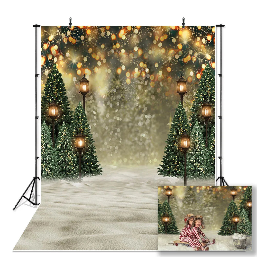 Christmas Tree Photo Background For Photography Xmas Winter Snow Newborn Adult Backdrop Photobooth Party Decoration Studio props