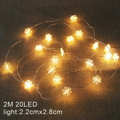 Christmas LED String Lights Santa Claus Snowflakes Snowman Xmas Tree Fairy Lights Garland Christmas Decorations for Home Navidad