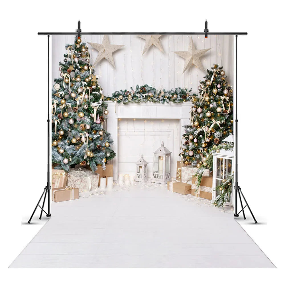 Christmas Tree Photo Background For Photography Xmas Winter Snow Newborn Adult Backdrop Photobooth Party Decoration Studio props