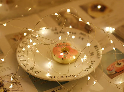 Battery Powered Christmas Decoration String Lights 3Mode Holiday RGB Coloful Fairy Light for Room Copper Wire Bottle Light Strip