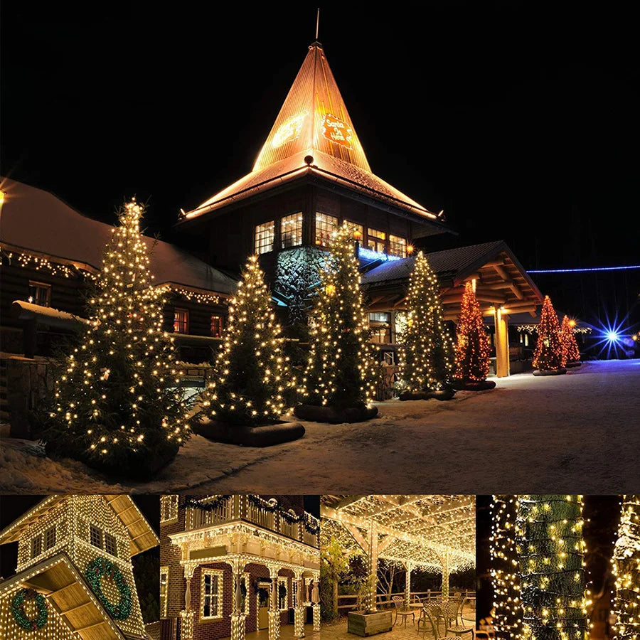 LED Christmas lights 20/30/50M Holiday Fairy String Lights Xmas Party Wedding Garden Decoration Lamp Outdoor Waterproof Garlands