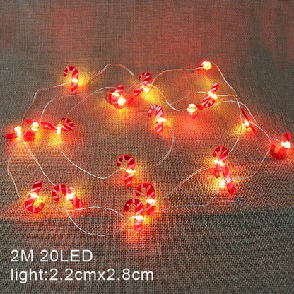 Christmas LED String Lights Santa Claus Snowflakes Snowman Xmas Tree Fairy Lights Garland Christmas Decorations for Home Navidad