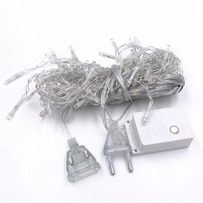 Christmas Lights Waterfall Outdoor Decoration 5M Droop 0.4-0.6m Led Lights Curtain String Lights Party Garden Eaves Decoration