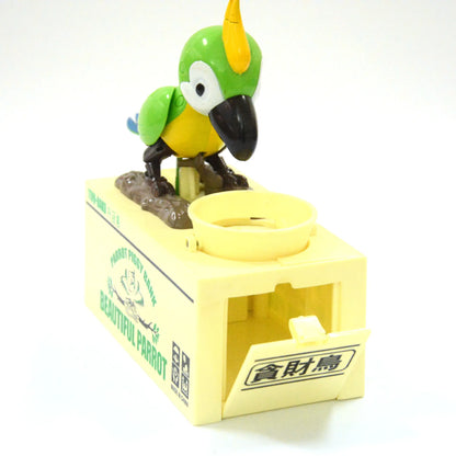 Gifts for children, birds, money, piggy bank, greedy, greedy, bird, parrot, piggy bank, children's room decoration