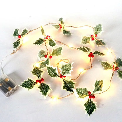 Christmas LED String Lights Santa Claus Snowflakes Snowman Xmas Tree Fairy Lights Garland Christmas Decorations for Home Navidad