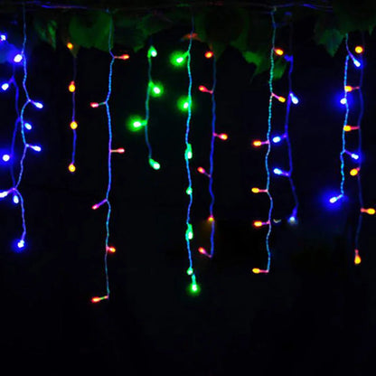 Christmas Lights Outdoor Decoration 3.5m Droop 0.4-0.6m Led Curtain Icicle String Lights New Year Wedding Party Garland Light