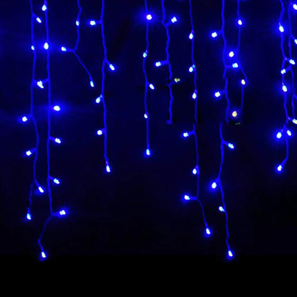 Christmas Lights Outdoor Decoration 3.5m Droop 0.4-0.6m Led Curtain Icicle String Lights New Year Wedding Party Garland Light