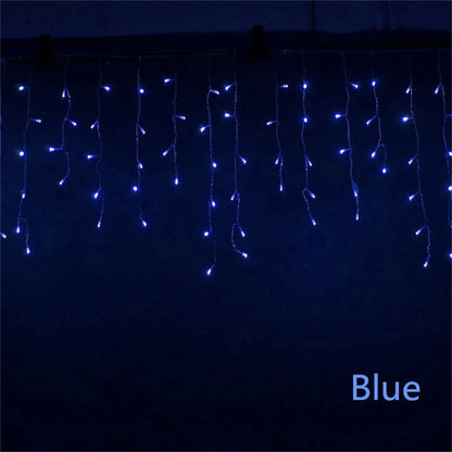 Christmas Lights Waterfall Outdoor Decoration 5M Droop 0.4-0.6m Led Lights Curtain String Lights Party Garden Eaves Decoration