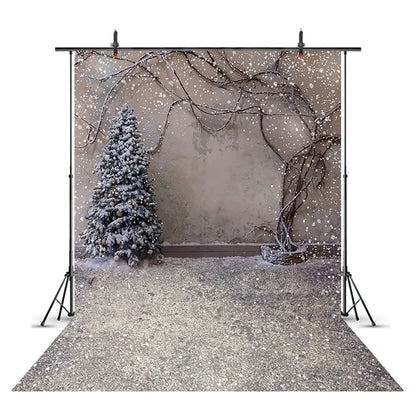Christmas Tree Photo Background For Photography Xmas Winter Snow Newborn Adult Backdrop Photobooth Party Decoration Studio props