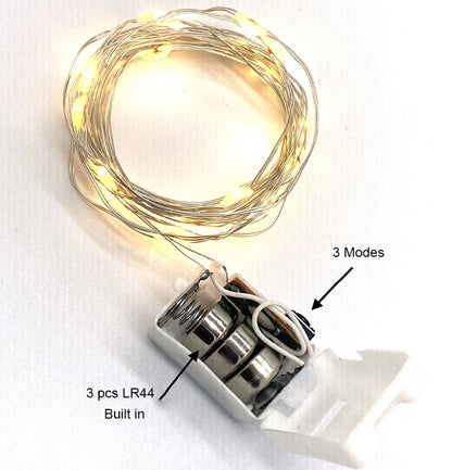 Battery Powered Christmas Decoration String Lights 3Mode Holiday RGB Coloful Fairy Light for Room Copper Wire Bottle Light Strip