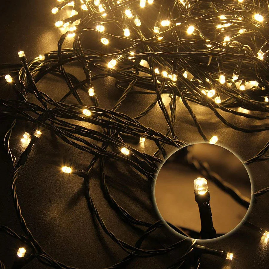 LED Christmas lights 20/30/50M Holiday Fairy String Lights Xmas Party Wedding Garden Decoration Lamp Outdoor Waterproof Garlands