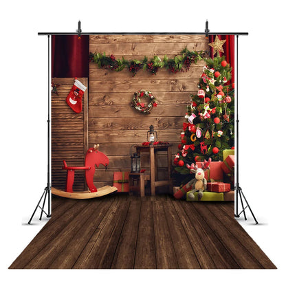 Christmas Tree Photo Background For Photography Xmas Winter Snow Newborn Adult Backdrop Photobooth Party Decoration Studio props