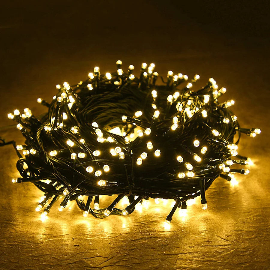 LED Christmas lights 20/30/50M Holiday Fairy String Lights Xmas Party Wedding Garden Decoration Lamp Outdoor Waterproof Garlands