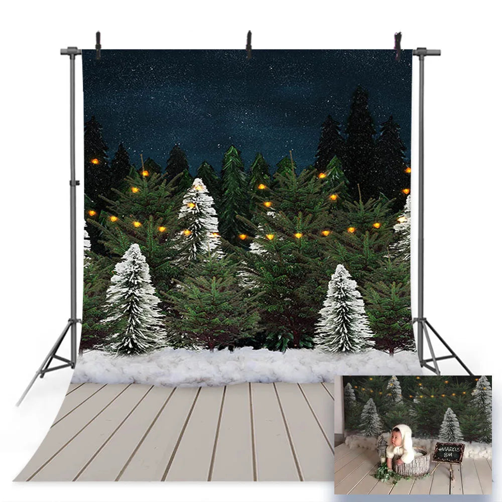 Christmas Tree Photo Background For Photography Xmas Winter Snow Newborn Adult Backdrop Photobooth Party Decoration Studio props
