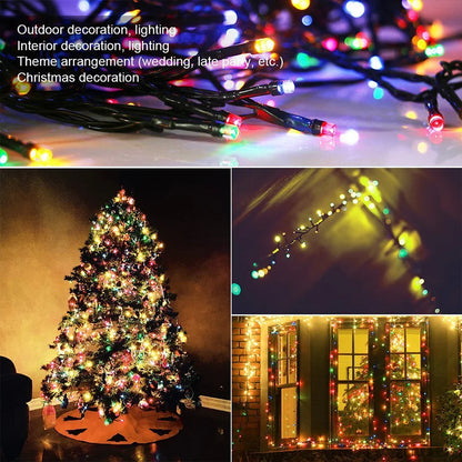 LED Christmas lights 20/30/50M Holiday Fairy String Lights Xmas Party Wedding Garden Decoration Lamp Outdoor Waterproof Garlands