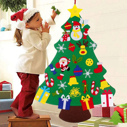 Kids DIY Felt Christmas Tree Merry Christmas Decorations For Home 2025 Christmas Ornaments Navidad 2026 New Year Gifts Xmas Tree