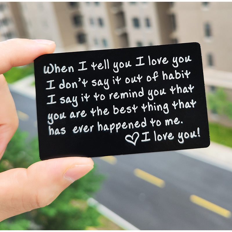 Anniversary Gifts Christmas Gifts I Love You Wallet Insert Card for Couple Husband Birthday Gifts