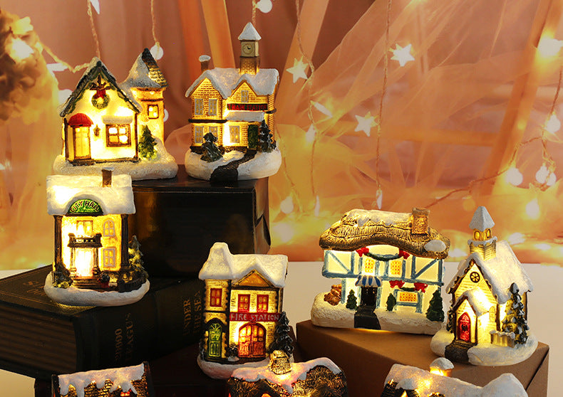 Christmas House Light Decorations For Home Ornaments Kids Xmas Gift New Year 2024 Navidad Decor Bedroom Night Light With Battery