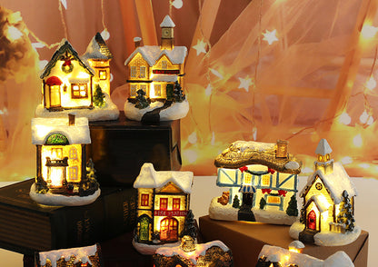 Christmas House Light Decorations For Home Ornaments Kids Xmas Gift New Year 2024 Navidad Decor Bedroom Night Light With Battery