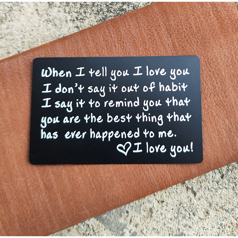 Anniversary Gifts Christmas Gifts I Love You Wallet Insert Card for Couple Husband Birthday Gifts