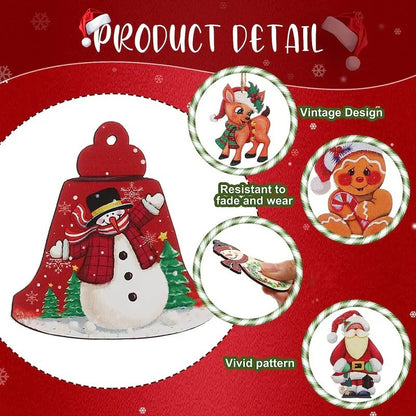 Christmas Wooden Hanging Decorations Courtyard Bar Shop Party Scene Decorate Christmas Tree Decorative Ornaments