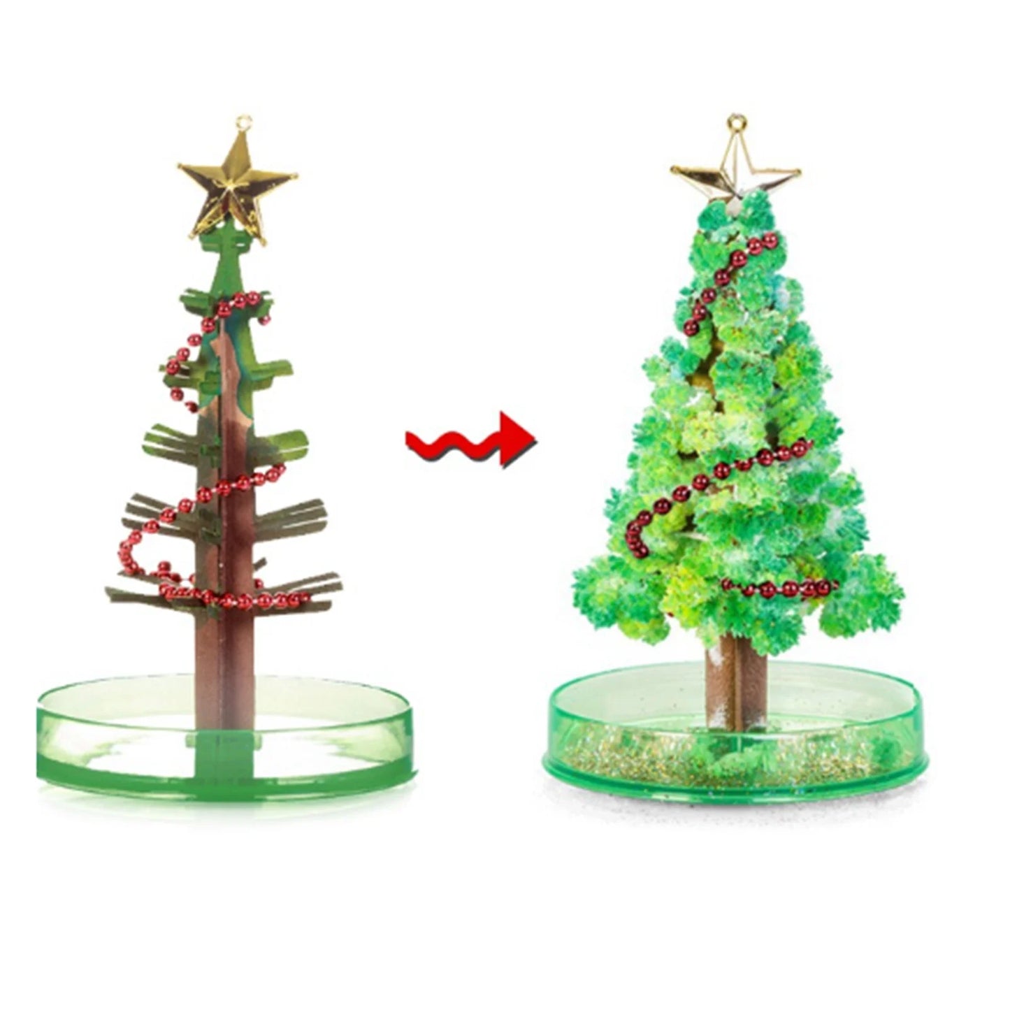 Magic Growing Christmas Tree Growing Tree DIY Paper Crystal Trees Blossom Toys Home Festival Party Decor Props Kid Toy ﻿
